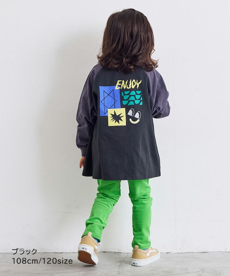 ゼンゴプリントラグランロンティー ｜ トップス ｜ 子供服のセレクト