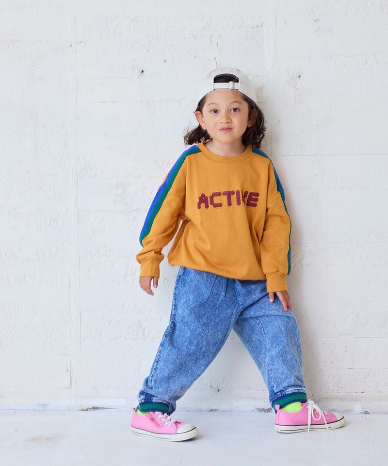 ラインリブデニムパンツ ｜ ボトムス ｜ 子供服のセレクトショップ