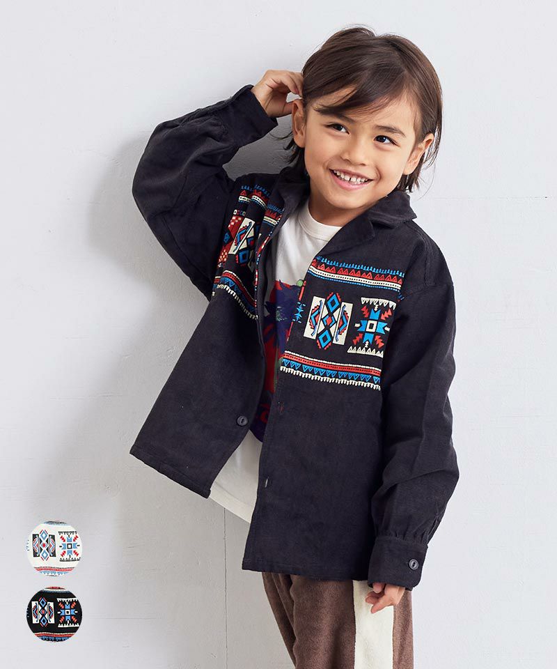 ネイティブ柄コールテンシャツジャケット ｜ アウター・ジャケット
