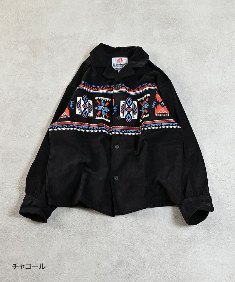 ネイティブ柄コールテンシャツジャケット ｜ アウター・ジャケット