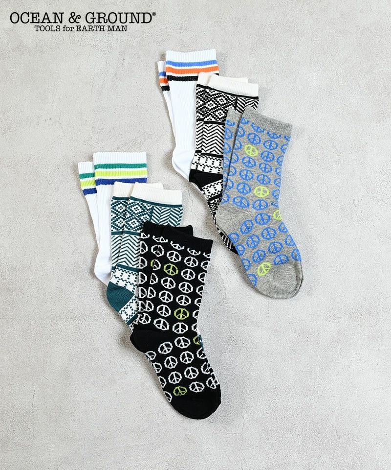 カラーデザインクルーソックス3PSET ｜ ファッション雑貨 ｜ 子供服の