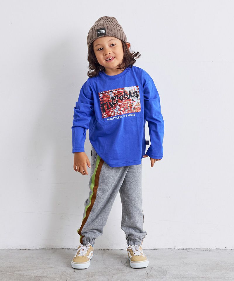 STONE  JUNIORスウェットパンツ ワッペン付きJr.170 カラーテープスウェットパンツ ｜ ボトムス ｜ 子供服のセレクト