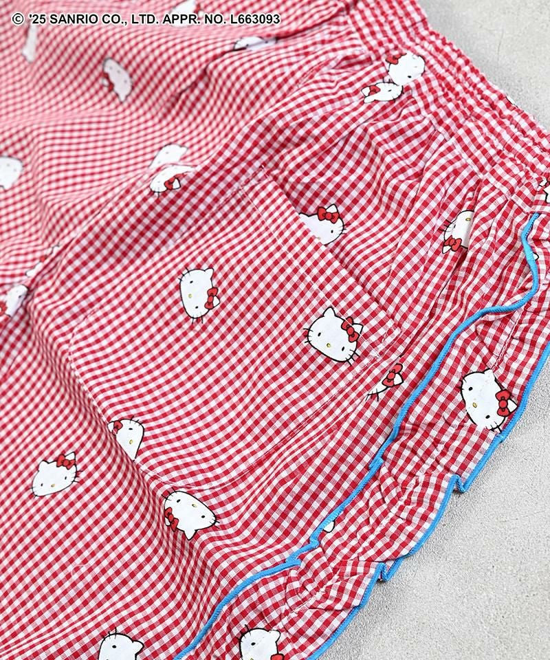美品✨️monikoto マッシュルームハウス 希少柄 アートプリントパンツ Hello Kitty フリルパンツ(大人サイズ) ｜ ボトムス ｜ 子供服の