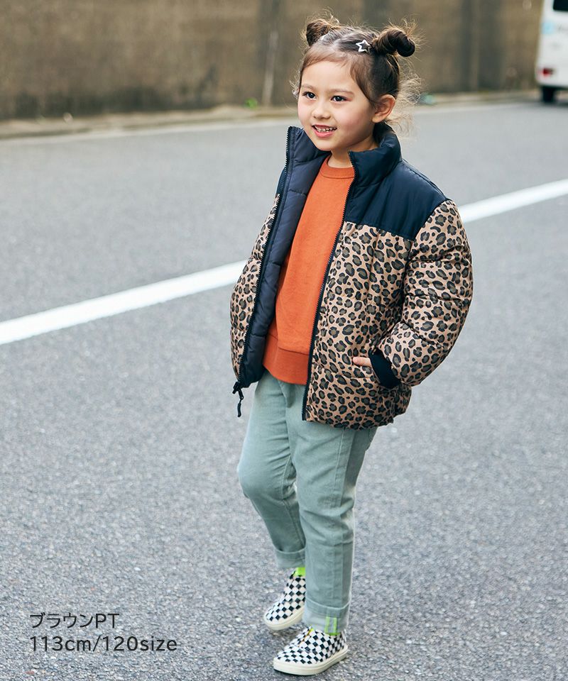 マシンウォッシャブル】リバーシブル総柄スタンドカラーブルゾン