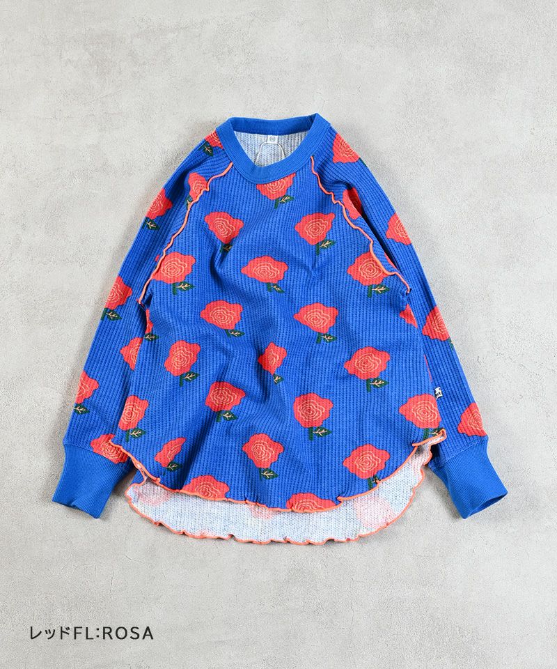 総柄ワッフルメローカットソー ｜ トップス ｜ 子供服のセレクト