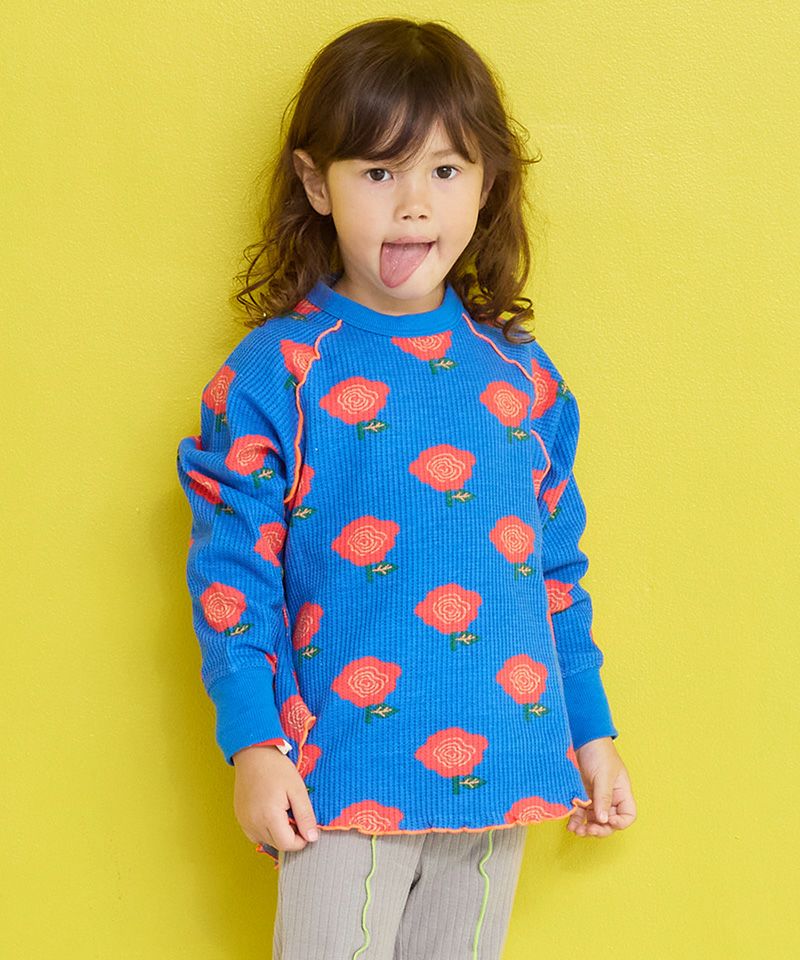 総柄ワッフルメローカットソー ｜ トップス ｜ 子供服のセレクト