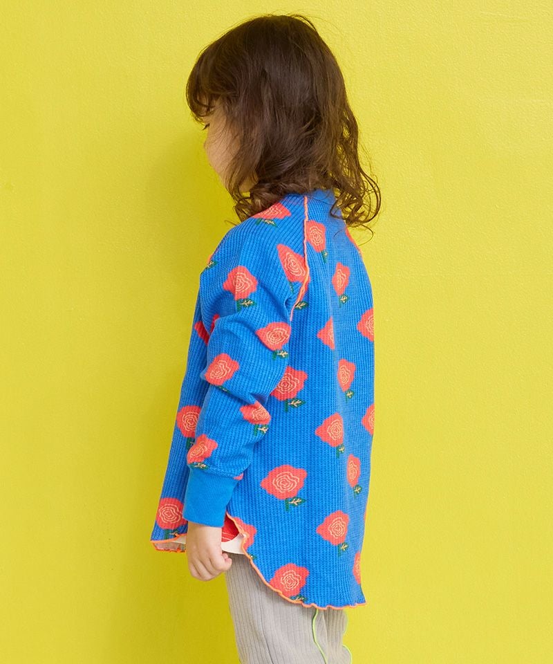 総柄ワッフルメローカットソー ｜ トップス ｜ 子供服のセレクト