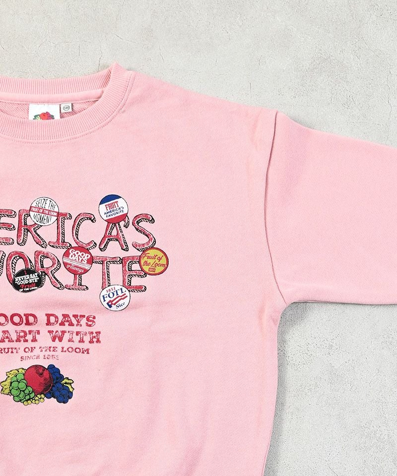 TIME SALE】【別注】フルーツオブザルーム プリントトレーナー