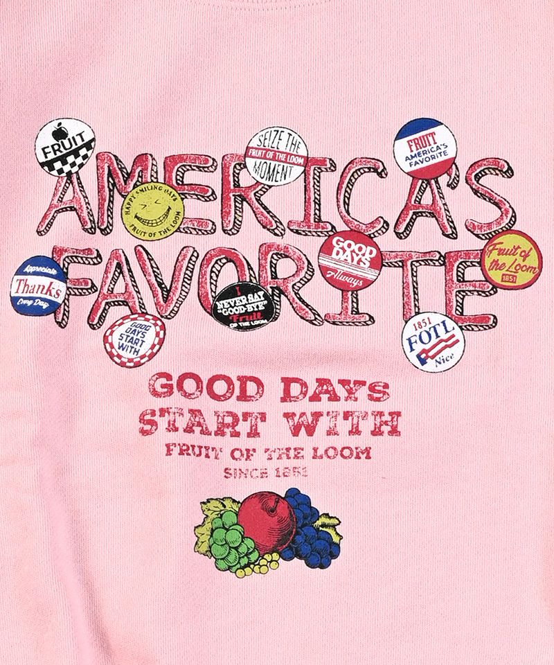 TIME SALE】【別注】フルーツオブザルーム プリントトレーナー