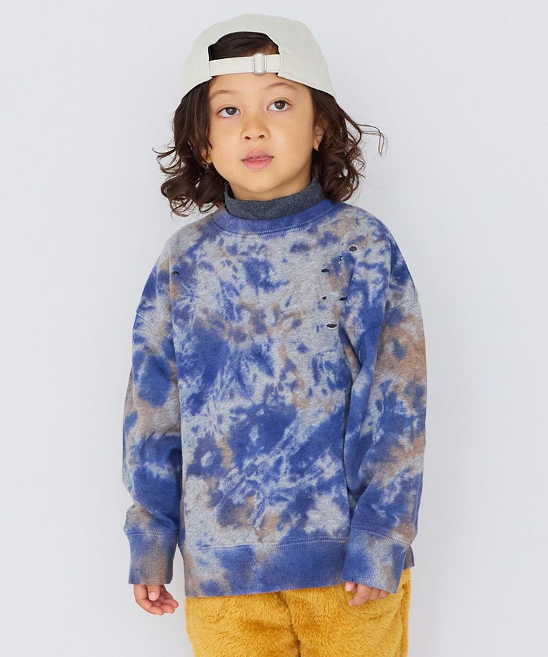 タイダイダメージスウェット ｜ トップス ｜ 子供服のセレクトショップ