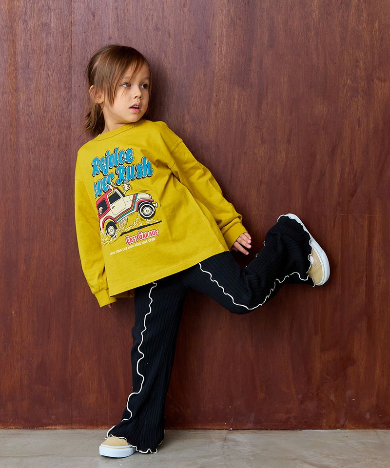 裏起毛テレコメローフレアーパンツ ｜ ボトムス ｜ 子供服のセレクト