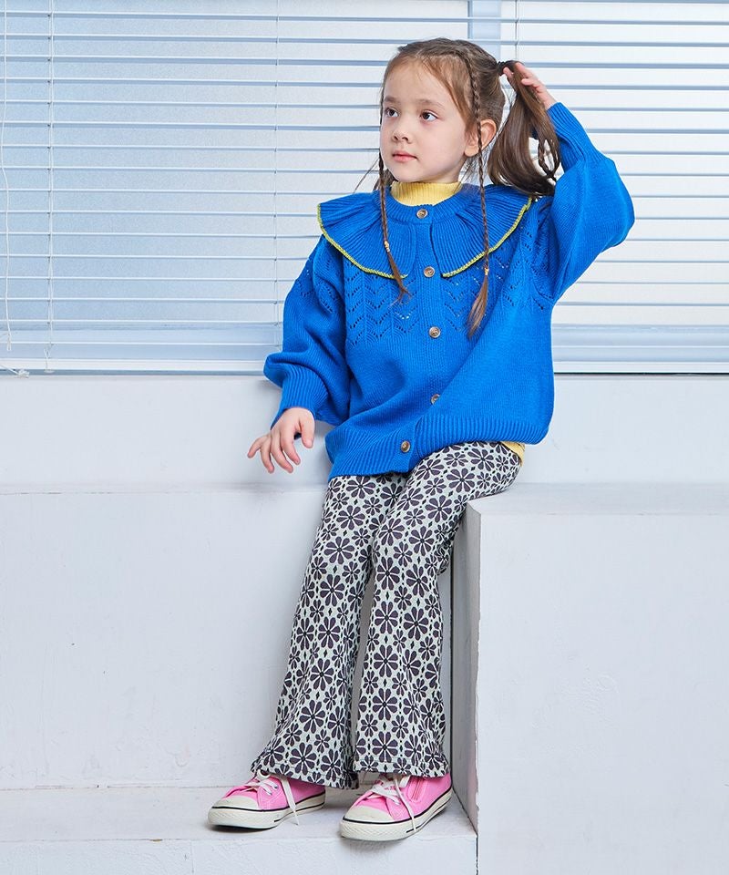 総柄ジャガードフレアパンツ ｜ ボトムス ｜ 子供服のセレクトショップ