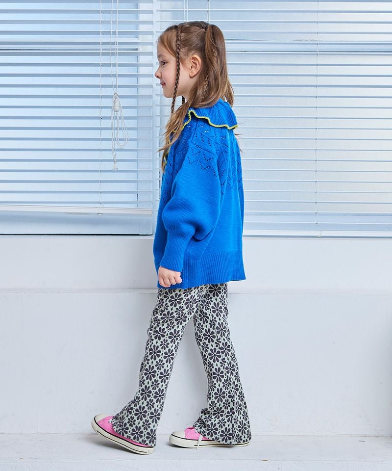 総柄ジャガードフレアパンツ ｜ ボトムス ｜ 子供服のセレクトショップ