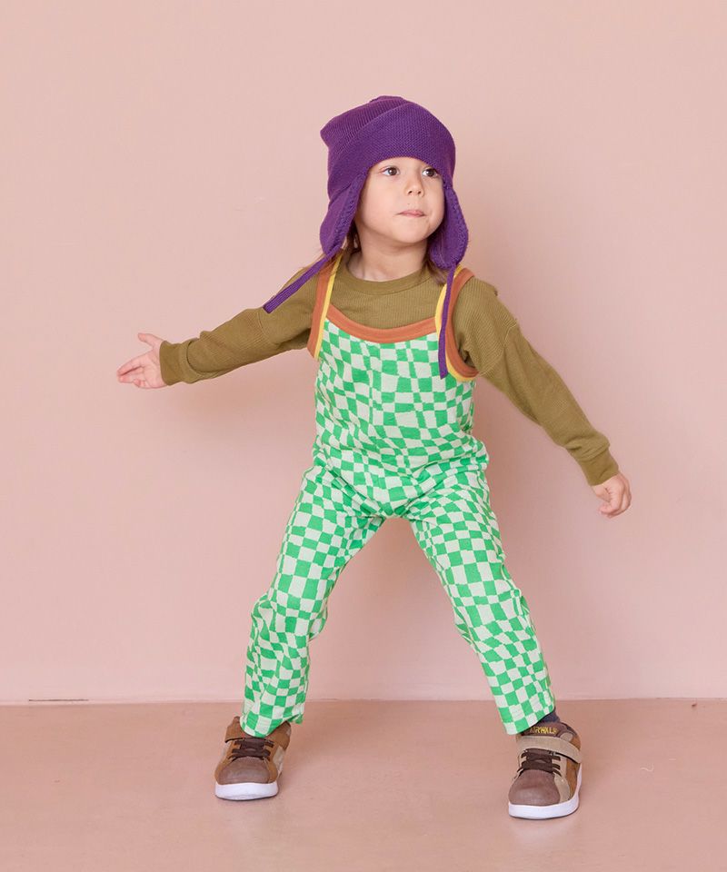 総柄ジャガードサロペット ｜ ボトムス ｜ 子供服のセレクトショップ