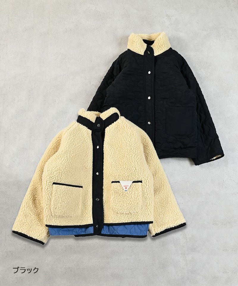 ボア×キルトリバーシブルブルゾン ｜ アウター・ジャケット ｜ 子供服