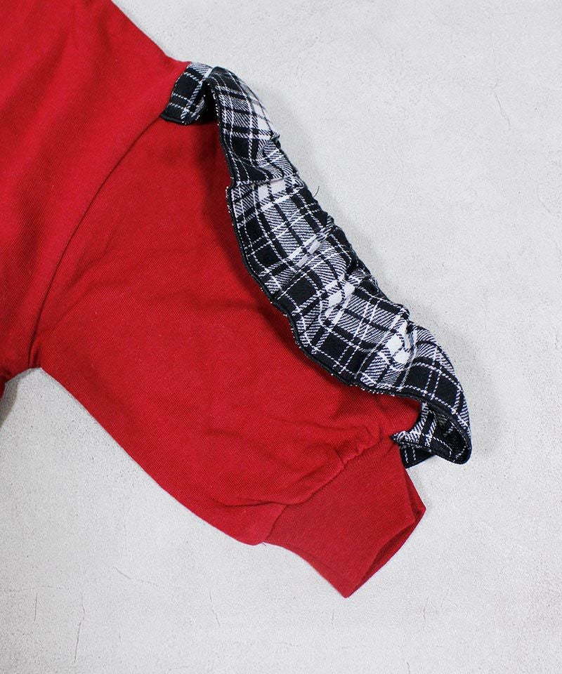 裏毛袖ビエラチェックトレーナー／一部店舗限定 ｜ トップス ｜ 子供服