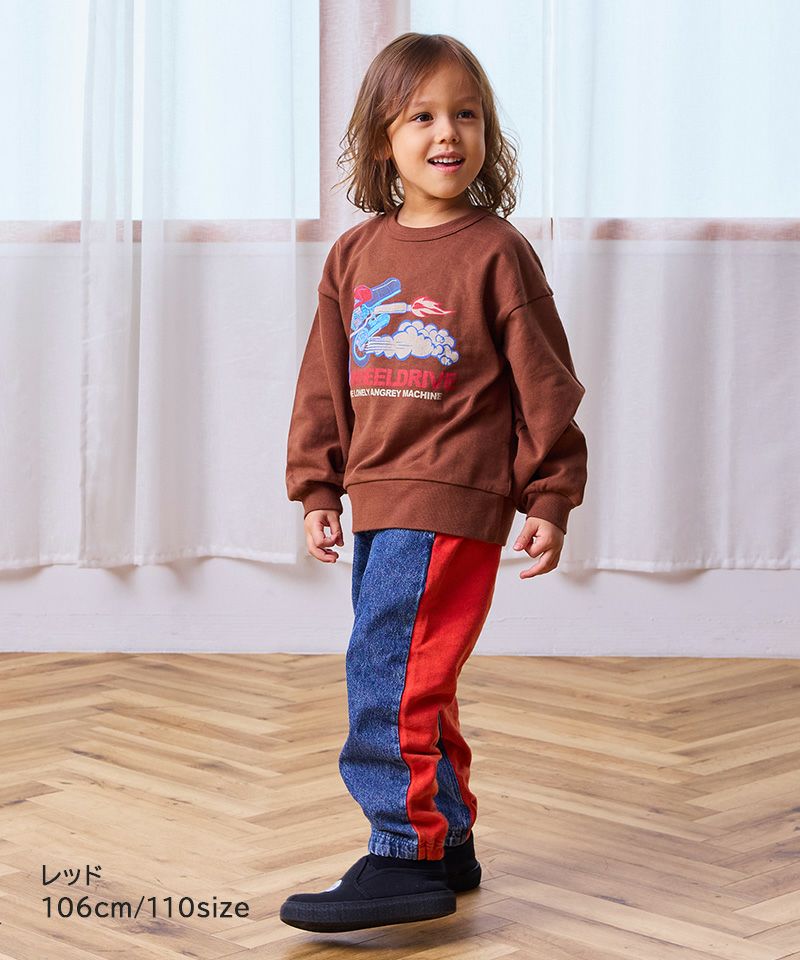 CASTELBAJAC (新品、未使用)スヌーピー 赤 デニムパンツ 別注】スヌーピーデニムスウェットパンツ ｜ ボトムス ｜ 子供服の