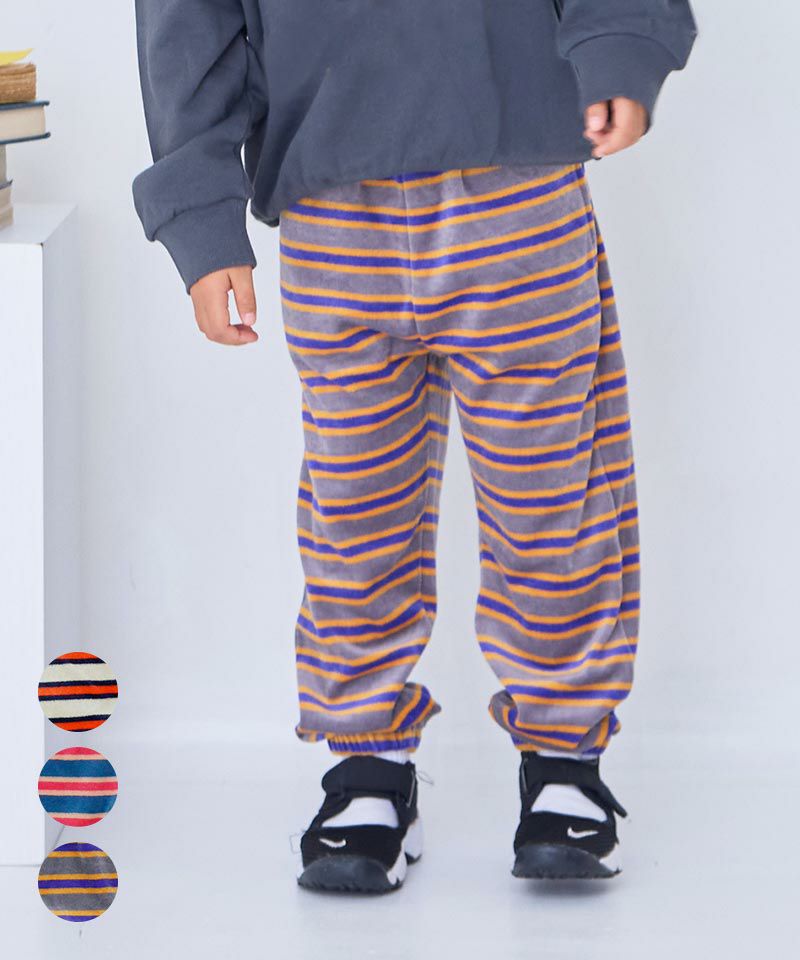 先染めボーダーベロアパンツ ｜ ボトムス ｜ 子供服のセレクトショップ