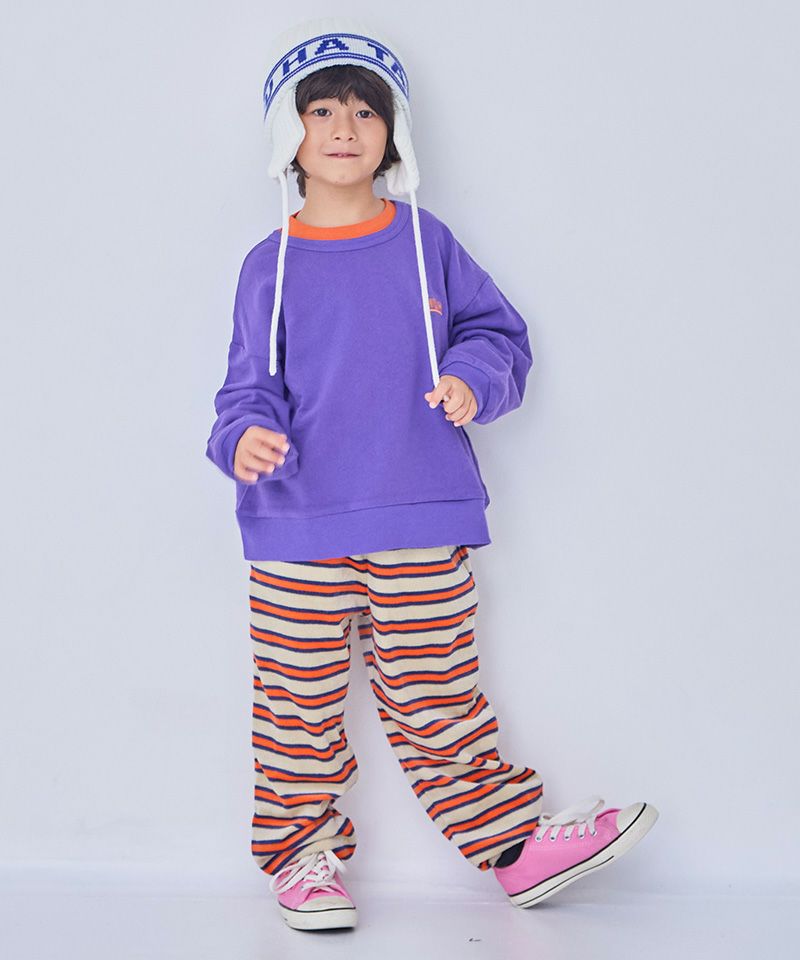 先染めボーダーベロアパンツ ｜ ボトムス ｜ 子供服のセレクトショップ