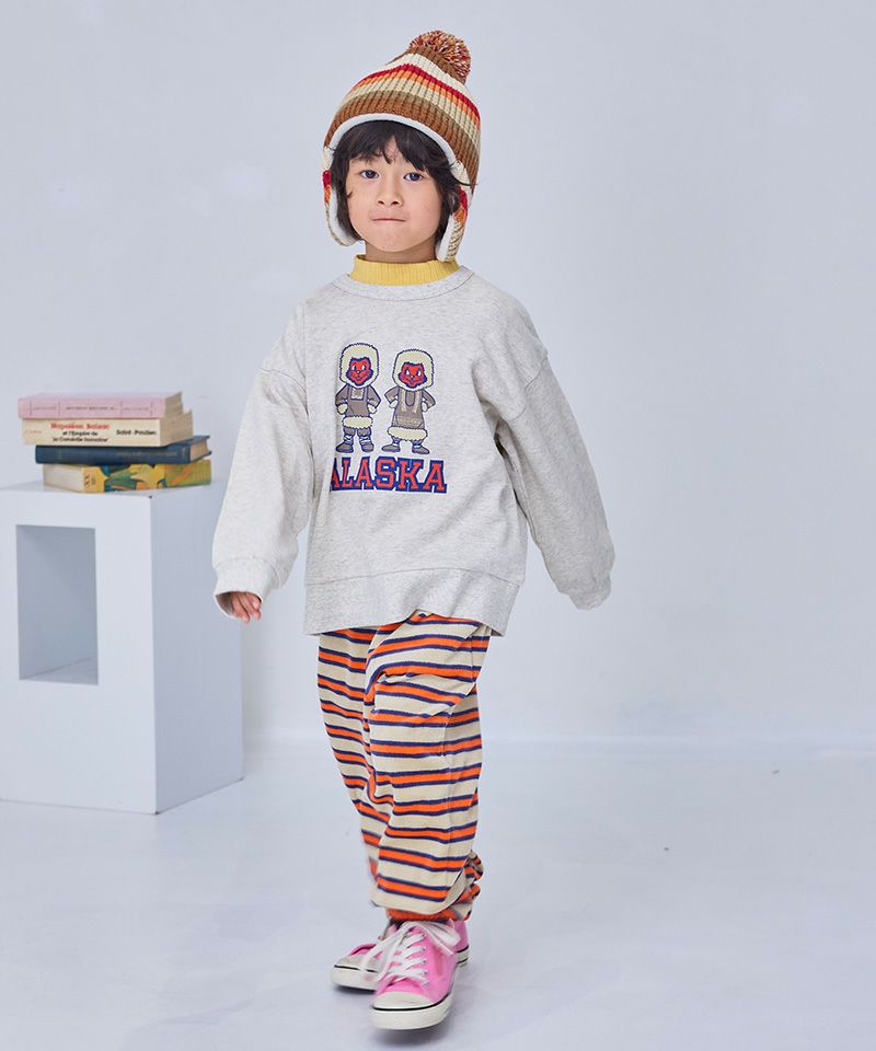 先染めボーダーベロアパンツ ｜ ボトムス ｜ 子供服のセレクトショップ