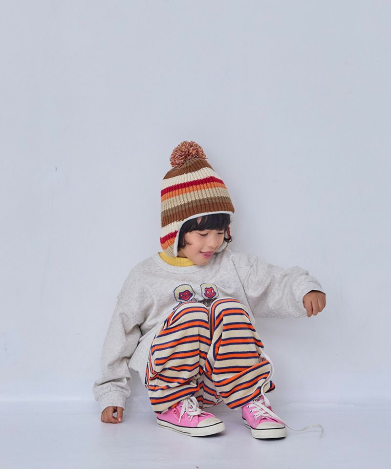 先染めボーダーベロアパンツ ｜ ボトムス ｜ 子供服のセレクトショップ