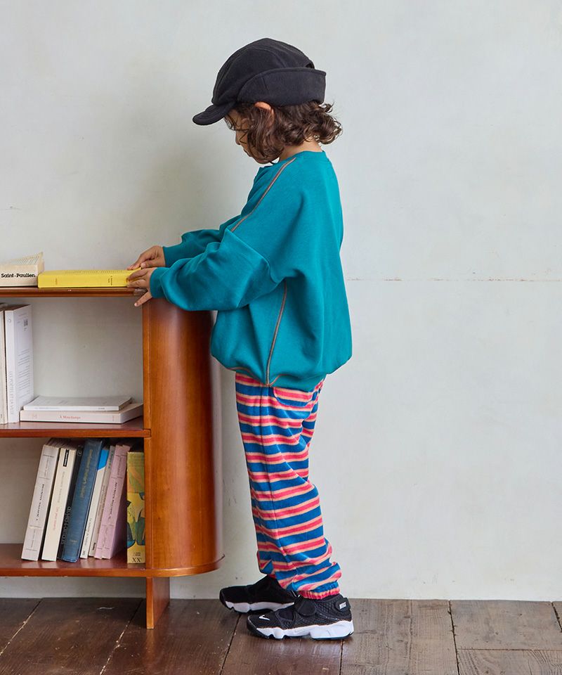 先染めボーダーベロアパンツ ｜ ボトムス ｜ 子供服のセレクトショップ