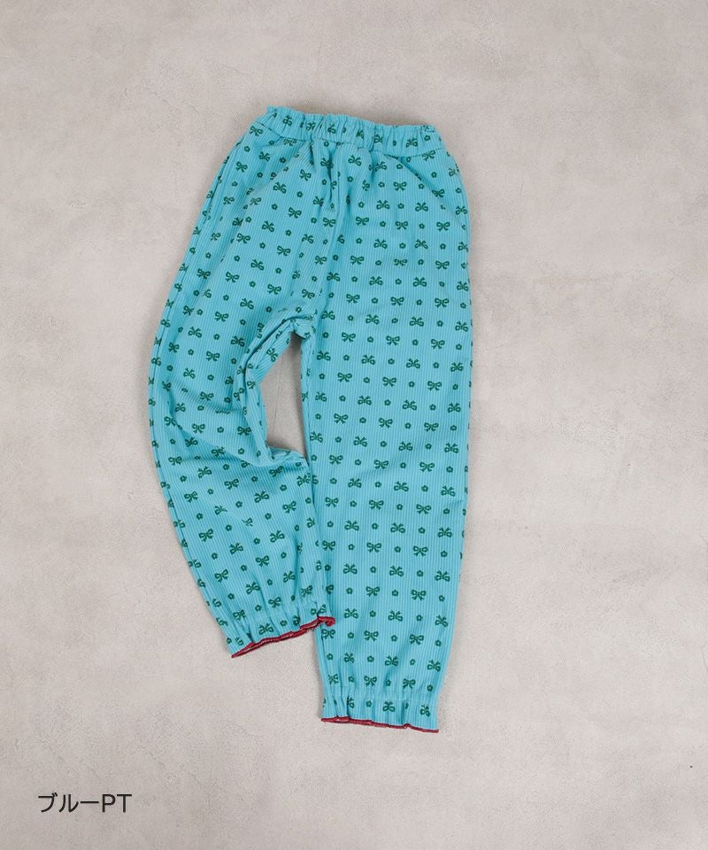 Wynkenリボン柄パンツ10y のびっとぬくっとリボン総柄ロングパンツ ｜ ボトムス ｜ 子供服の