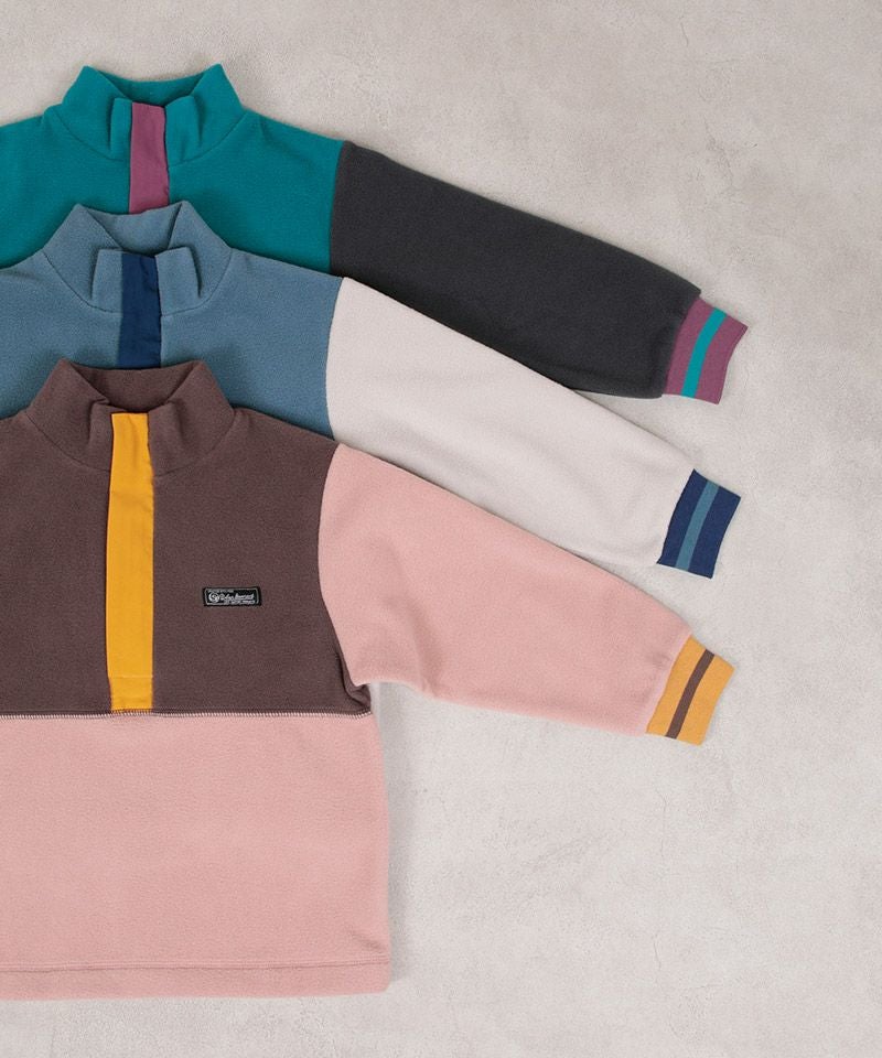 フリースツートンハーフジップトレーナー ｜ トップス ｜ 子供服の