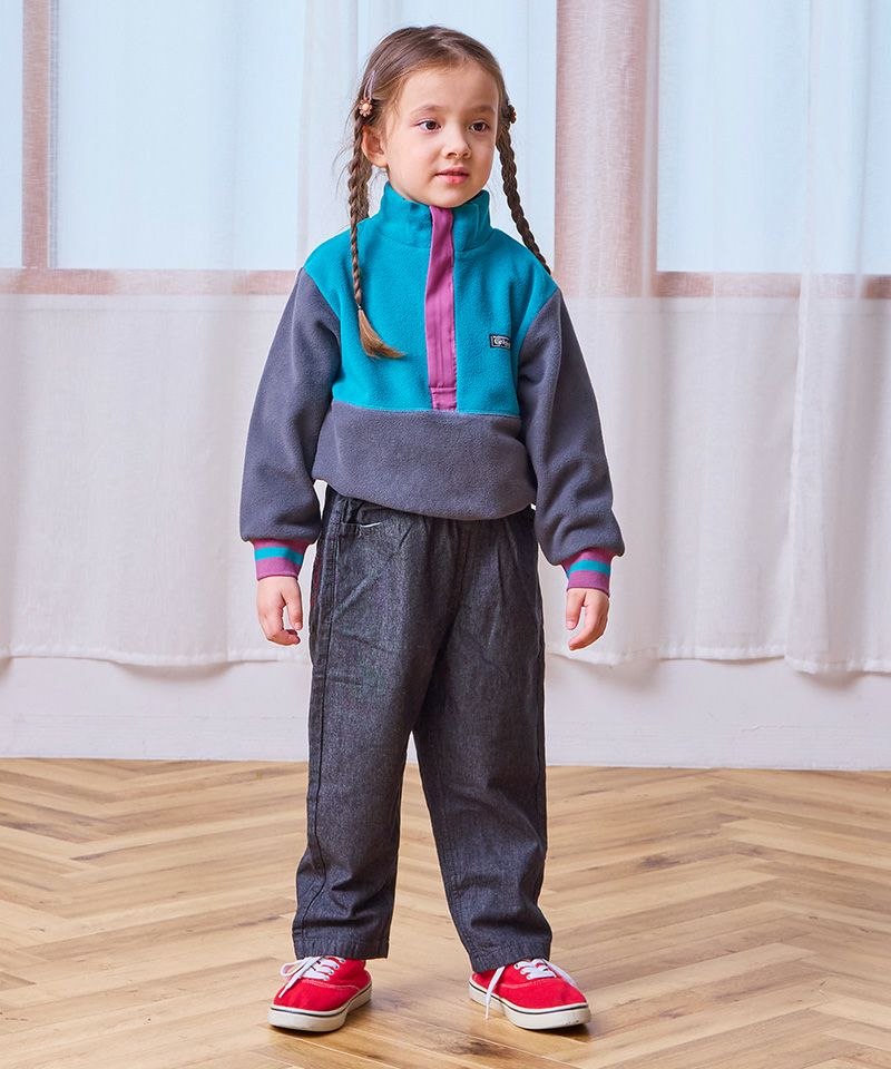 フリースツートンハーフジップトレーナー ｜ トップス ｜ 子供服の