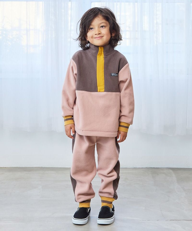フリースツートンハーフジップトレーナー ｜ トップス ｜ 子供服の