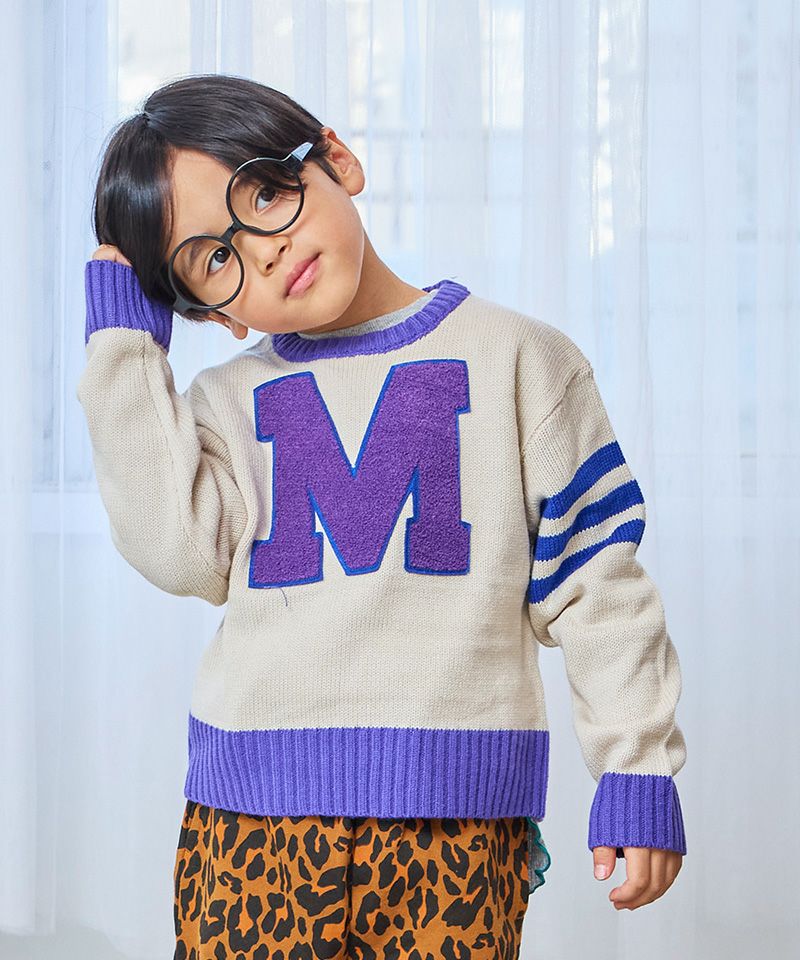マシンウォッシャブル】レタードニット ｜ トップス ｜ 子供服の