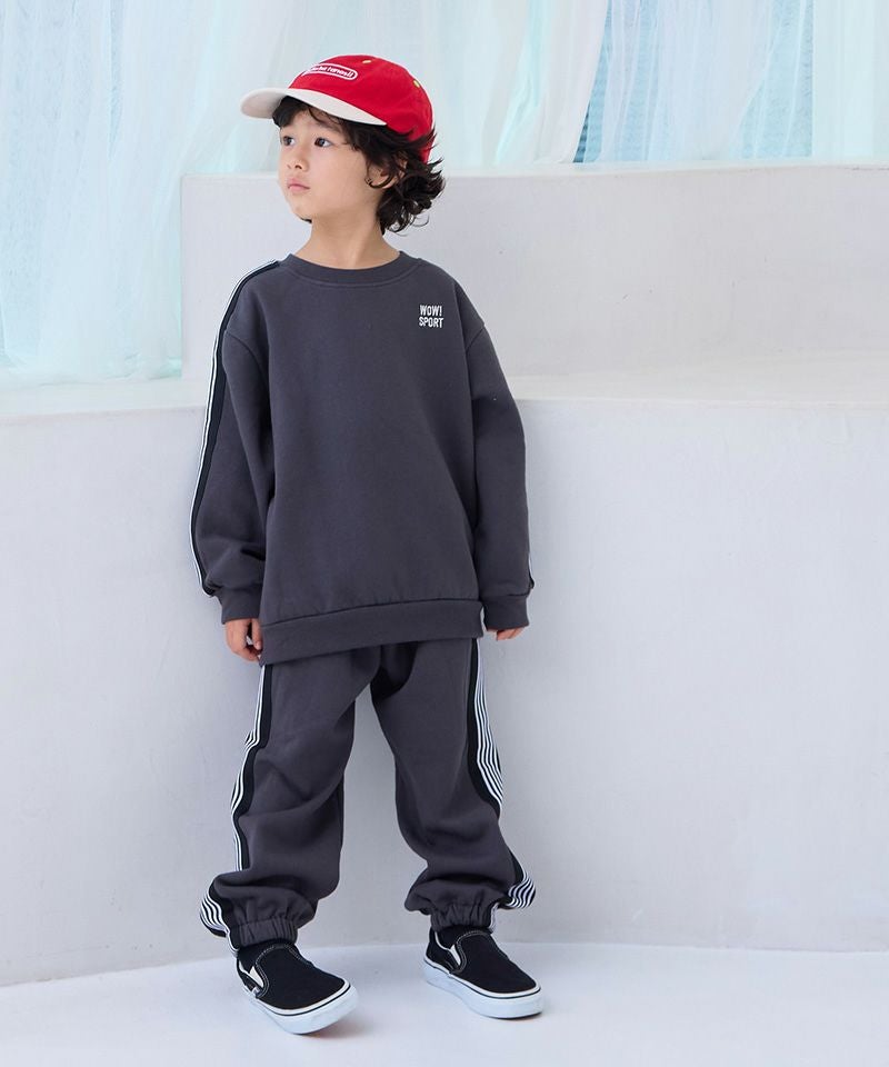 セットアップ】裏起毛ワンポイントサイドラインBIGスウェット／一部