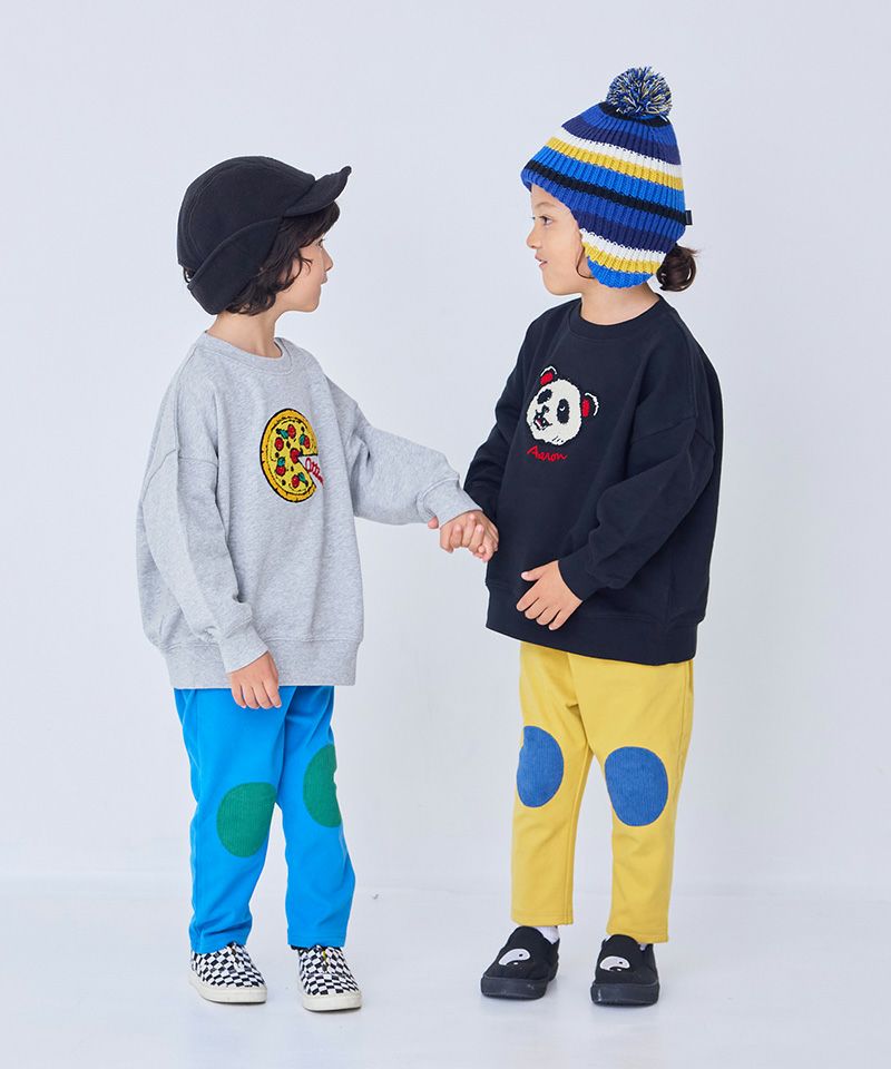 のびっとぬくっとヒザパッチワークロングパンツ ｜ ボトムス ｜ 子供服