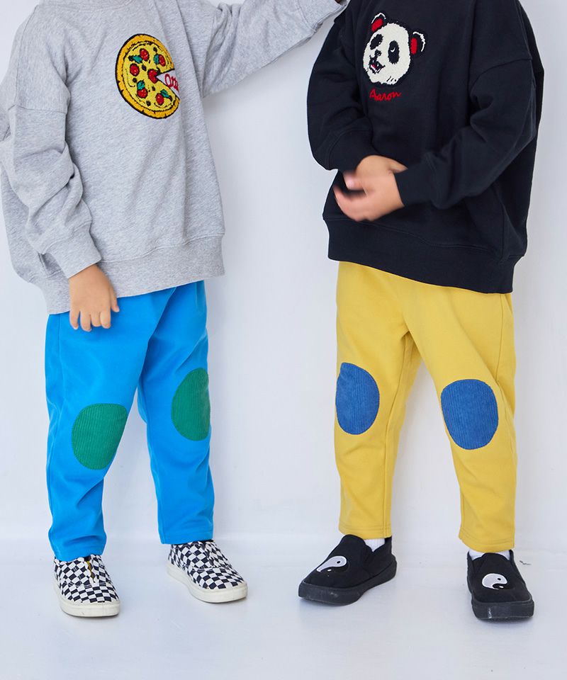 のびっとぬくっとヒザパッチワークロングパンツ ｜ ボトムス ｜ 子供服