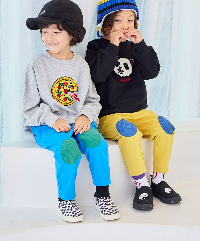 のびっとぬくっとヒザパッチワークロングパンツ ｜ ボトムス ｜ 子供服