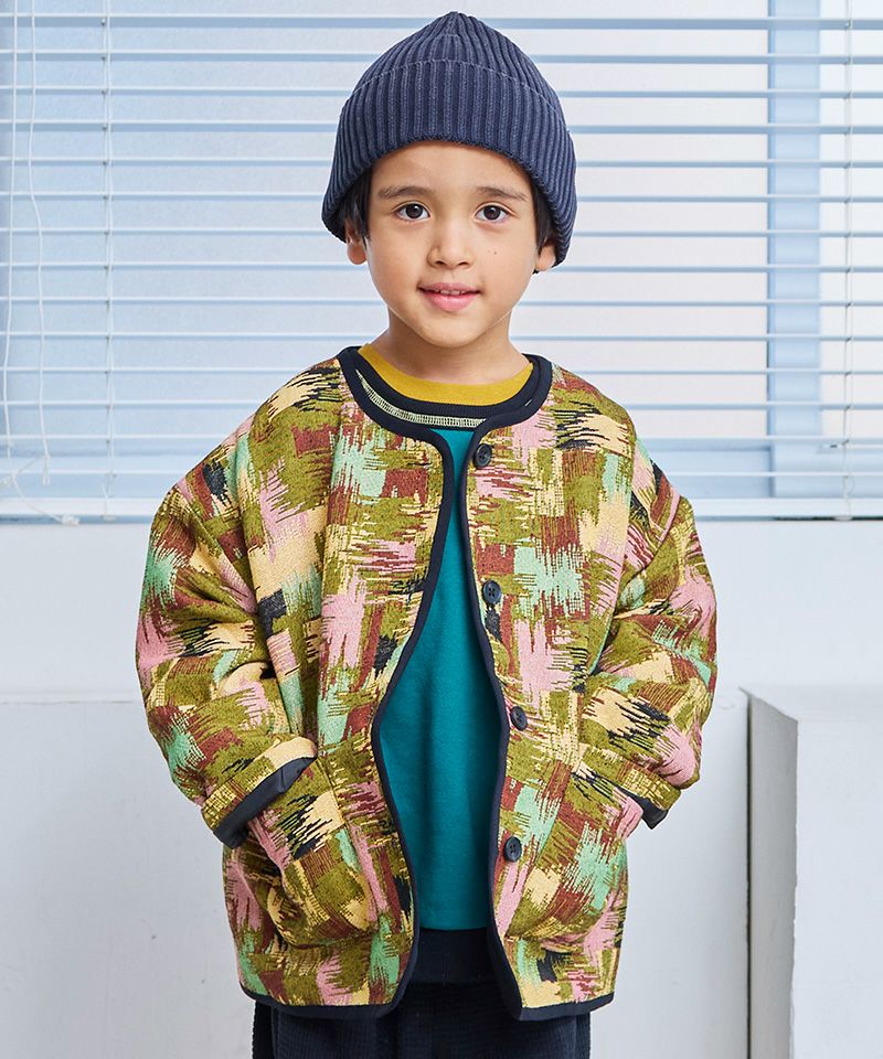 ゴブラン織ノーカラージャケット ｜ アウター・ジャケット ｜ 子供服の