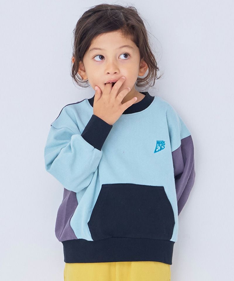 スウェード裏毛切り替えトレーナー ｜ トップス ｜ 子供服のセレクト