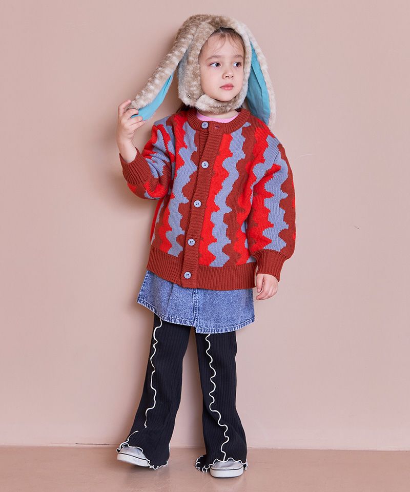 マシンウォッシャブル】Wジャガードニットカーディガン ｜ アウター