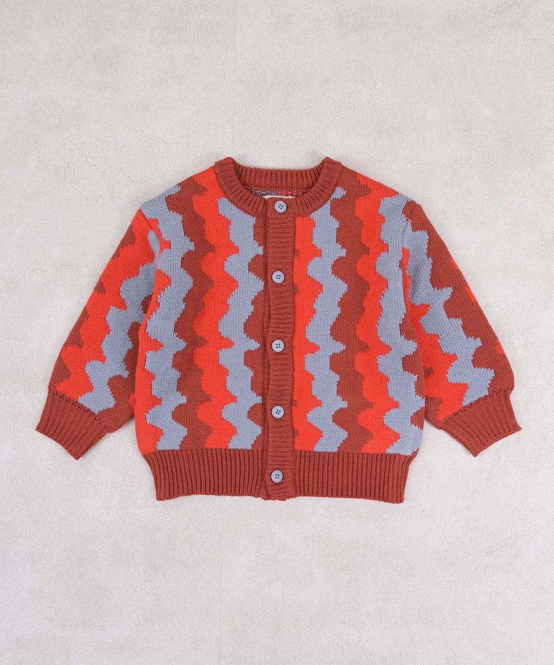 ジャガードハンドニットカーディガン カーディガン 透かし編み ジャガード ニットカーディガン / Openwork