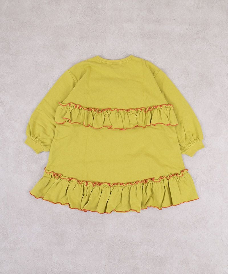 裏毛モチーフプリントフリルワンピース ｜ ワンピース ｜ 子供服の