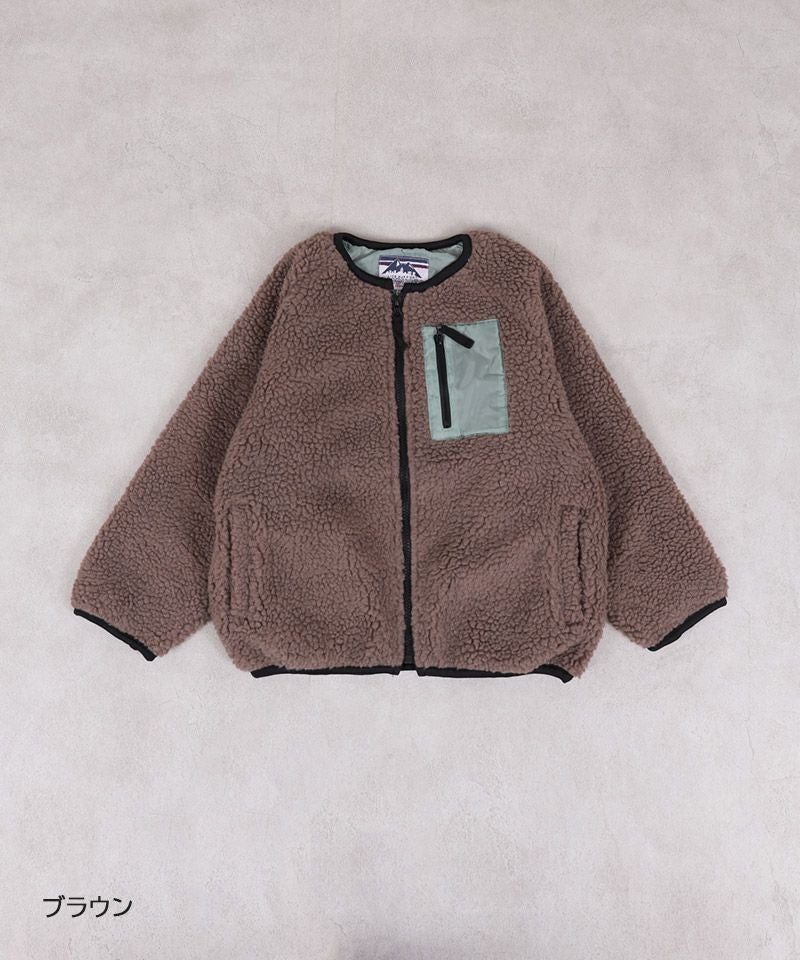 ノーカラーボアジャケット ｜ アウター・ジャケット ｜ 子供服の