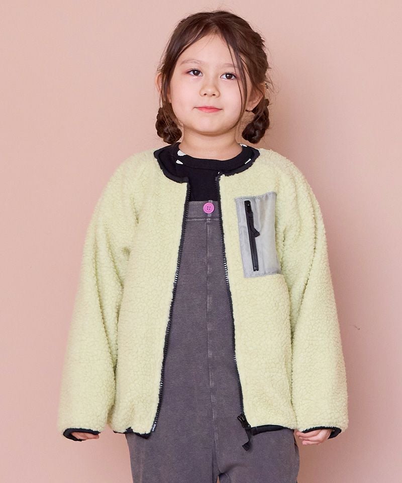 ノーカラーボアジャケット ｜ アウター・ジャケット ｜ 子供服の
