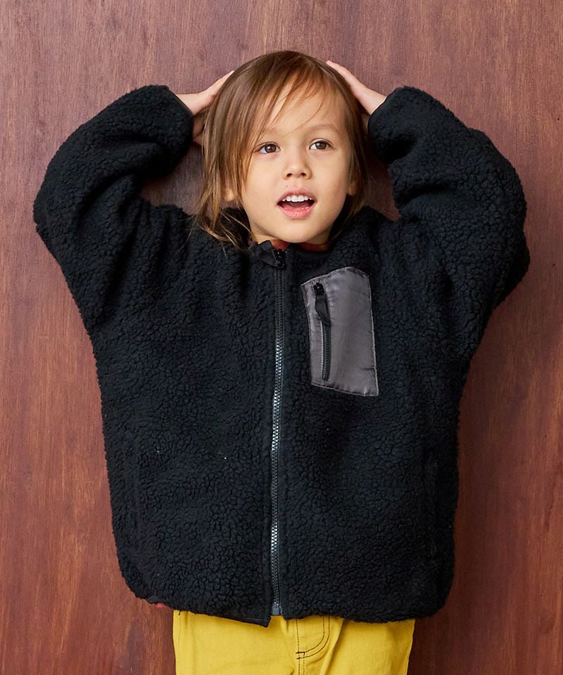 ノーカラーボアジャケット ｜ アウター・ジャケット ｜ 子供服の