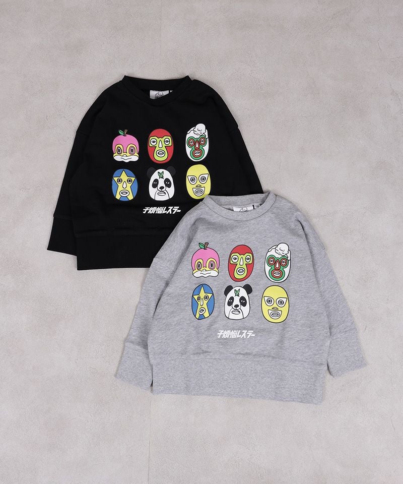 別注】子煩悩レスラー マスクマンプリントトレーナー ｜ トップス