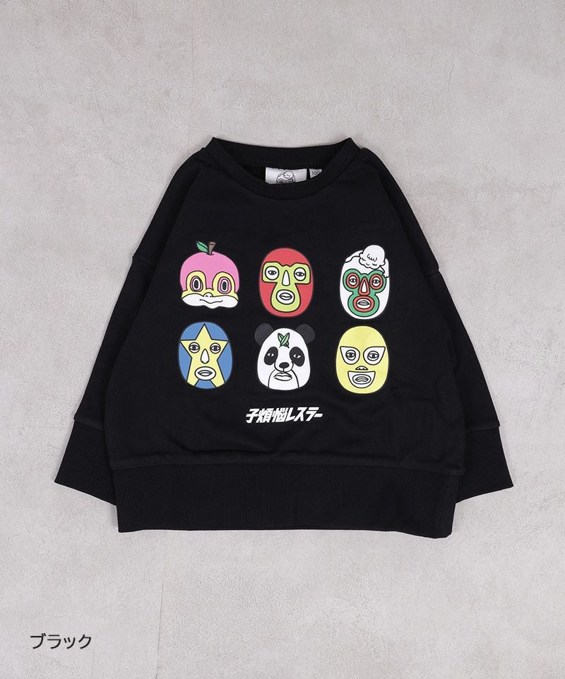 別注】子煩悩レスラー マスクマンプリントトレーナー ｜ トップス