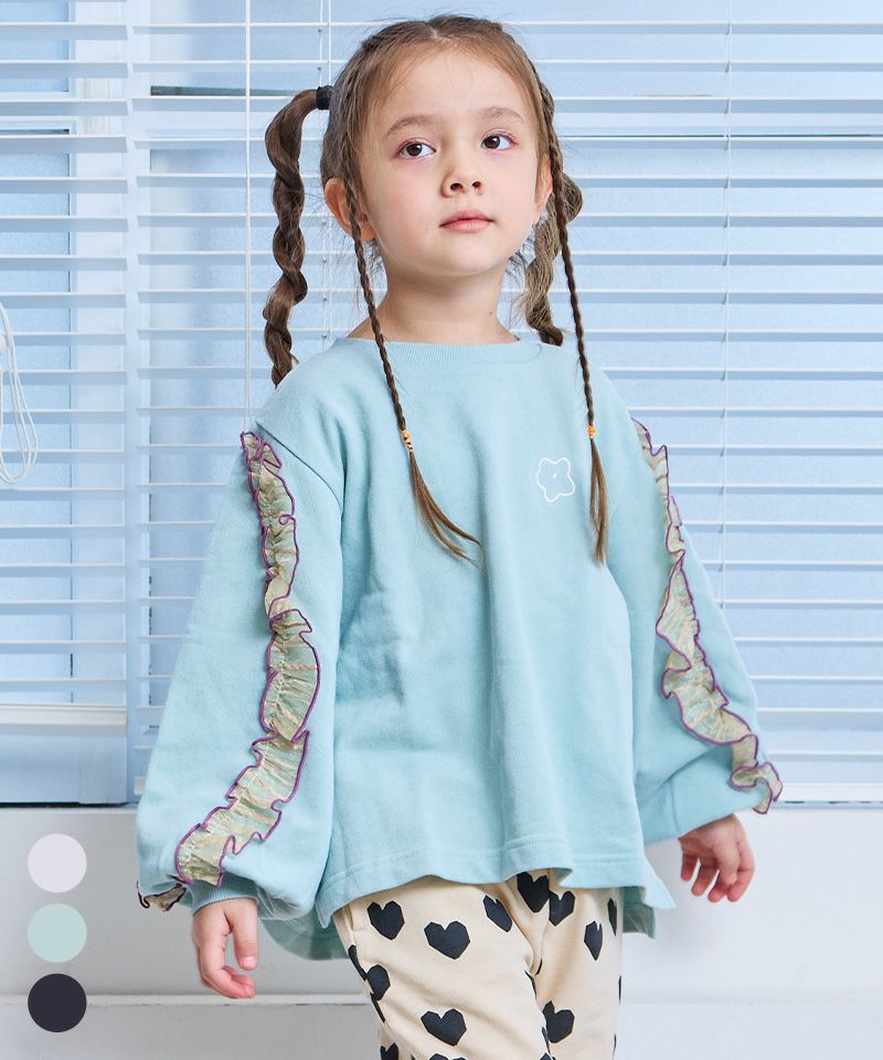 裏毛ショルダーフリルトレーナー のレビュー｜子供服のセレクト