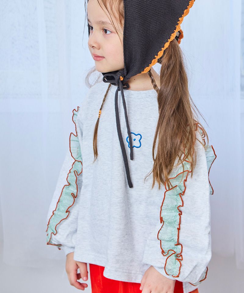 裏毛ショルダーフリルトレーナー ｜ トップス ｜ 子供服のセレクト
