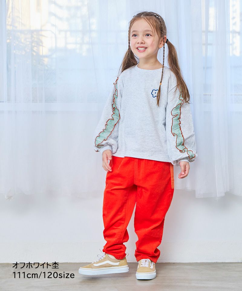 TIME SALE】裏毛ショルダーフリルトレーナー ｜ トップス ｜ 子供服の