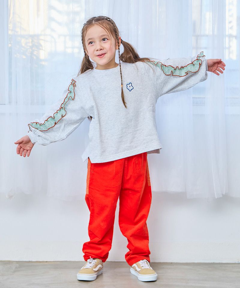 完売品 'PalinkAフリルトレーナー 裏毛ショルダーフリルトレーナー ｜ トップス ｜ 子供服のセレクト