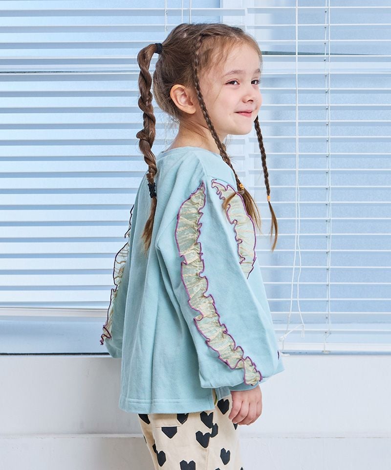 裏毛ショルダーフリルトレーナー ｜ トップス ｜ 子供服のセレクト